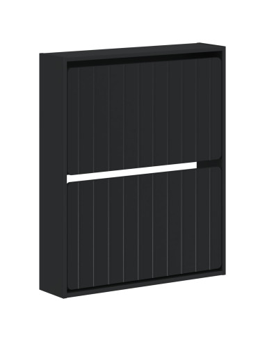 Mobiletto per Scarpe da Muro ZWOLLE 71 x 17 x 86 cm Nero
