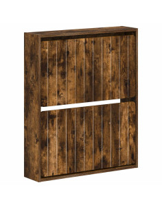 Mobiletto per Scarpe da Muro ZWOLLE 71 x 17 x 86 cm Rovere Fumo