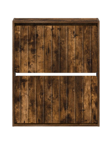 Mobiletto per Scarpe da Muro ZWOLLE 71 x 17 x 86 cm Rovere Fumo