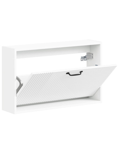 Mobiletto per Scarpe da Muro HAARLEM 71 x 17 x 43 cm Bianco