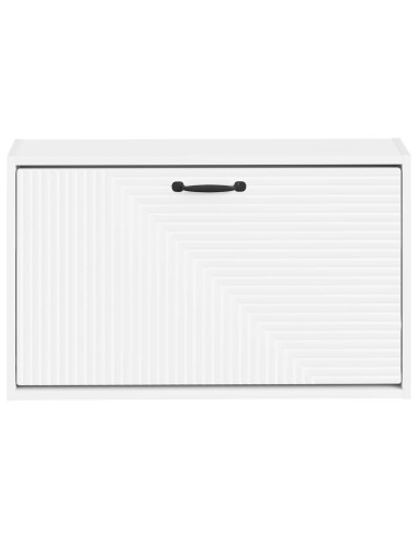 Mobiletto per Scarpe da Muro HAARLEM 71 x 17 x 43 cm Bianco