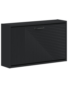 Mobiletto per Scarpe da Muro HAARLEM 71 x 17 x 43 cm Nero