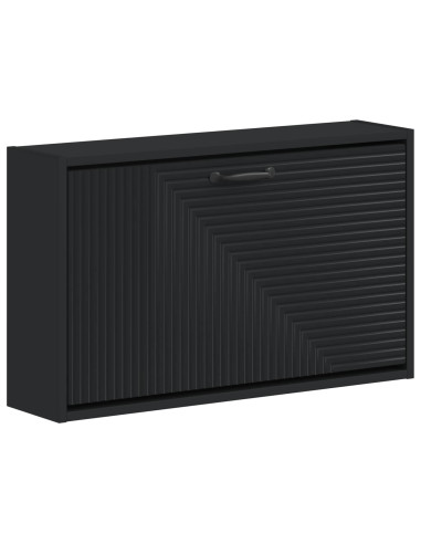 Mobiletto per Scarpe da Muro HAARLEM 71 x 17 x 43 cm Nero