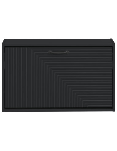 Mobiletto per Scarpe da Muro HAARLEM 71 x 17 x 43 cm Nero