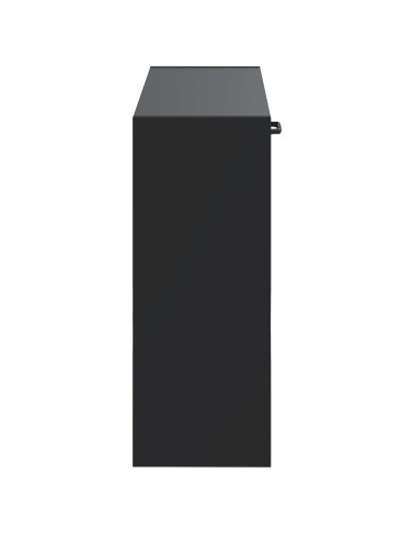 Mobiletto per Scarpe da Muro HAARLEM 71 x 17 x 43 cm Nero