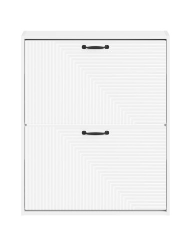 Mobiletto per Scarpe da Muro HAARLEM 71 x 17 x 86 cm Bianco