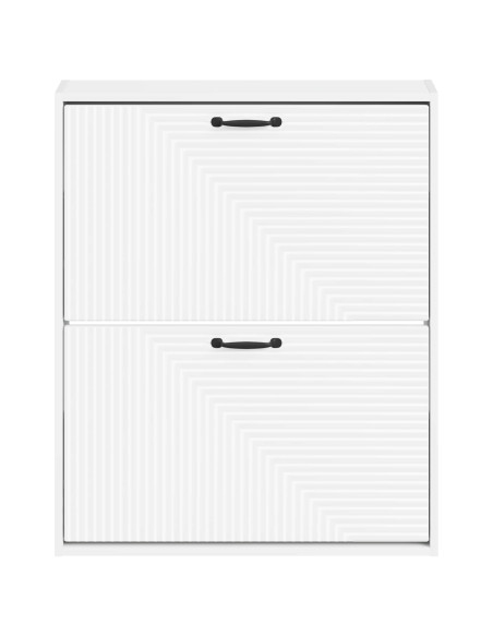 Mobiletto per Scarpe da Muro HAARLEM 71 x 17 x 86 cm Bianco