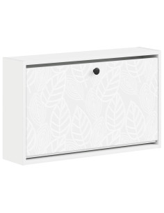 Mobiletto per Scarpe da Muro DELFT 71 x 17 x 43 cm Bianco
