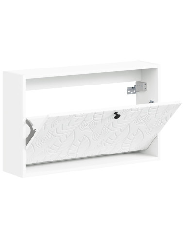 Mobiletto per Scarpe da Muro DELFT 71 x 17 x 43 cm Bianco
