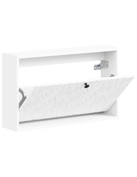 Mobiletto per Scarpe da Muro DELFT 71 x 17 x 43 cm Bianco