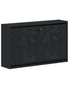 Mobiletto per Scarpe da Muro DELFT 71 x 17 x 43 cm Nero