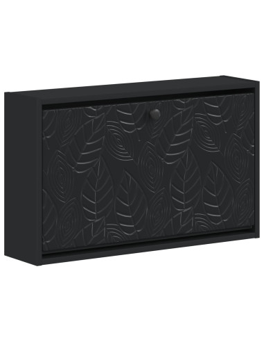 Mobiletto per Scarpe da Muro DELFT 71 x 17 x 43 cm Nero