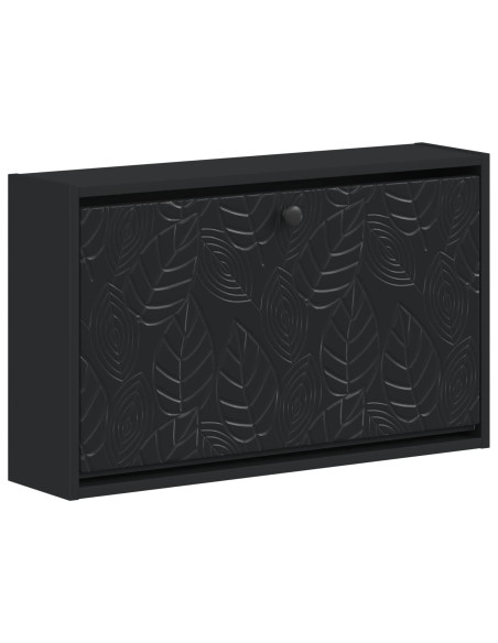 Mobiletto per Scarpe da Muro DELFT 71 x 17 x 43 cm Nero