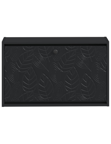 Mobiletto per Scarpe da Muro DELFT 71 x 17 x 43 cm Nero