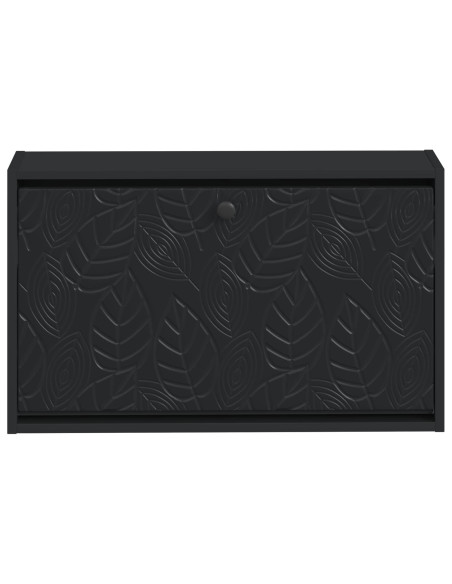 Mobiletto per Scarpe da Muro DELFT 71 x 17 x 43 cm Nero