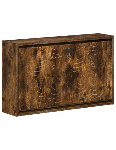 Mobiletto per Scarpe da Muro DELFT 71 x 17 x 43 cm Rovere Fumo