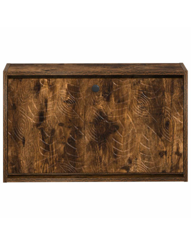 Mobiletto per Scarpe da Muro DELFT 71 x 17 x 43 cm Rovere Fumo