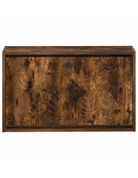 Mobiletto per Scarpe da Muro DELFT 71 x 17 x 43 cm Rovere Fumo