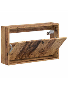 Mobiletto per Scarpe da Muro DELFT 71 x 17 x 43 cm Legno antico 2