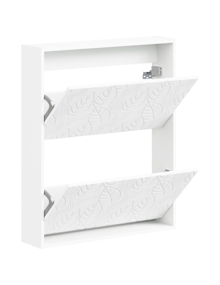 Mobiletto per Scarpe da Muro DELFT 71 x 17 x 86 cm Bianco