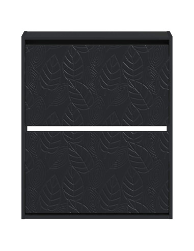 Mobiletto per Scarpe da Muro DELFT 71 x 17 x 86 cm Nero