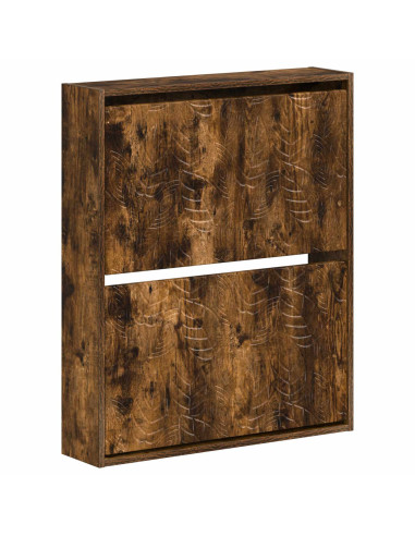 Mobiletto per Scarpe da Muro DELFT 71 x 17 x 86 cm Rovere Fumo