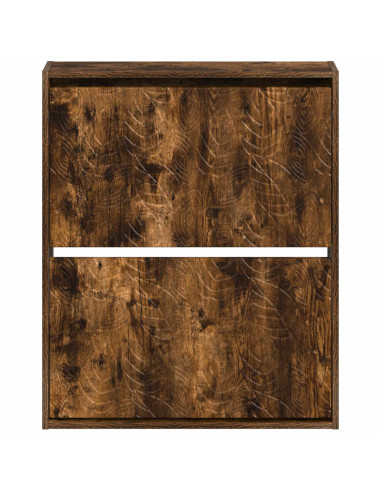 Mobiletto per Scarpe da Muro DELFT 71 x 17 x 86 cm Rovere Fumo