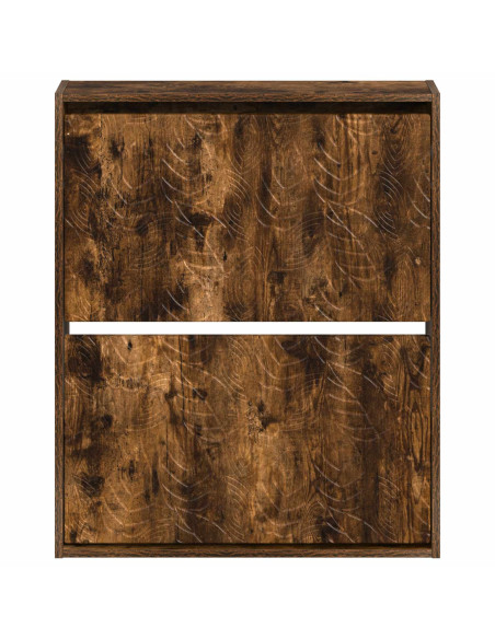 Mobiletto per Scarpe da Muro DELFT 71 x 17 x 86 cm Rovere Fumo