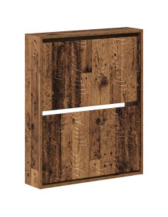 Mobiletto per Scarpe da Muro DELFT 71 x 17 x 86 cm Legno antico