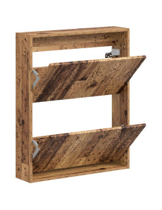 Mobiletto per Scarpe da Muro DELFT 71 x 17 x 86 cm Legno antico 2