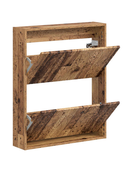 Mobiletto per Scarpe da Muro DELFT 71 x 17 x 86 cm Legno antico