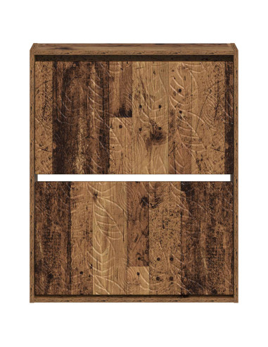 Mobiletto per Scarpe da Muro DELFT 71 x 17 x 86 cm Legno antico