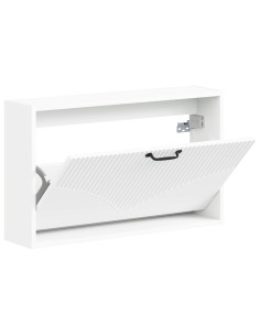 Mobiletto per Scarpe da Muro HOORN 71 x 17 x 43 cm Bianco 2