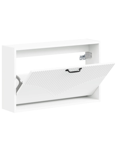 Mobiletto per Scarpe da Muro HOORN 71 x 17 x 43 cm Bianco