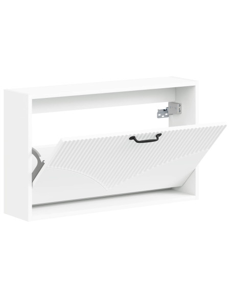 Mobiletto per Scarpe da Muro HOORN 71 x 17 x 43 cm Bianco