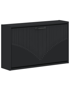 Mobiletto per Scarpe da Muro HOORN 71 x 17 x 43 cm Nero