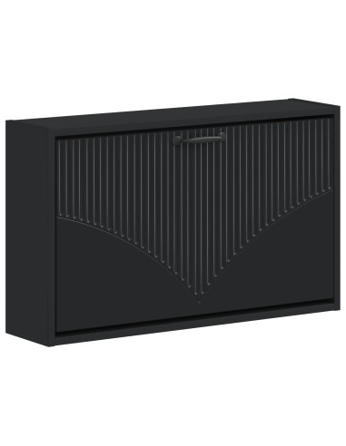 Mobiletto per Scarpe da Muro HOORN 71 x 17 x 43 cm Nero