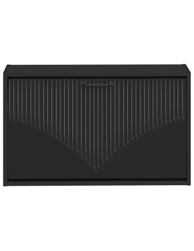 Mobiletto per Scarpe da Muro HOORN 71 x 17 x 43 cm Nero