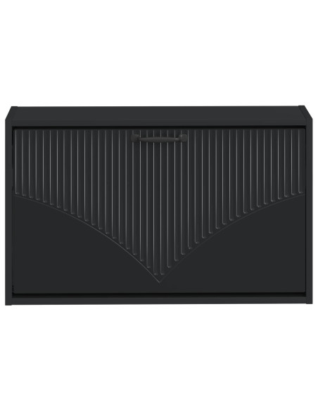 Mobiletto per Scarpe da Muro HOORN 71 x 17 x 43 cm Nero