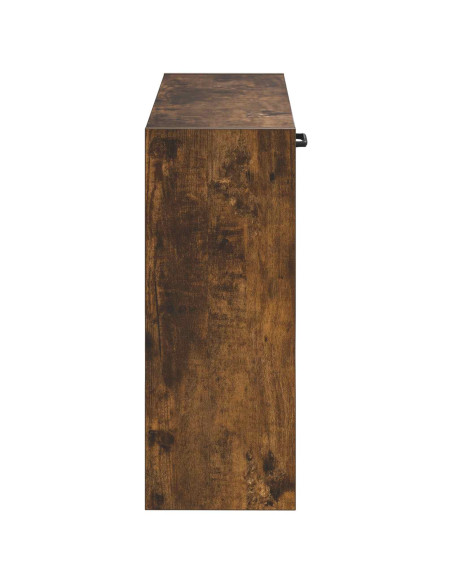 Mobiletto per Scarpe da Muro HOORN 71 x 17 x 43 cm Rovere Fumo