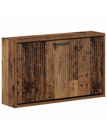 Mobiletto per Scarpe da Muro HOORN 71 x 17 x 43 cm Legno antico