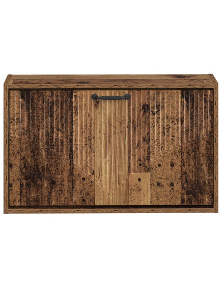 Mobiletto per Scarpe da Muro HOORN 71 x 17 x 43 cm Legno antico