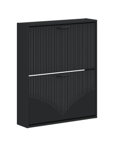 Mobiletto per Scarpe da Muro HOORN 71 x 17 x 86 cm Nero
