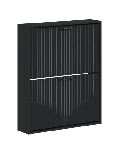 Mobiletto per Scarpe da Muro HOORN 71 x 17 x 86 cm Nero