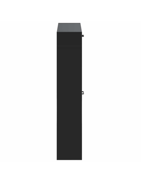 Mobiletto per Scarpe da Muro HOORN 71 x 17 x 86 cm Nero