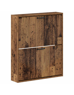 Mobiletto per Scarpe da Muro HOORN 71 x 17 x 86 cm Legno antico