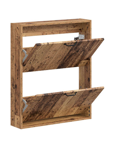 Mobiletto per Scarpe da Muro HOORN 71 x 17 x 86 cm Legno antico