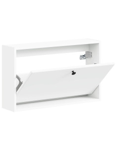 Mobiletto per Scarpe da Muro BREDA 71 x 17 x 43 cm Bianco 2