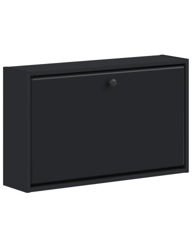 Mobiletto per Scarpe da Muro BREDA 71 x 17 x 43 cm Nero