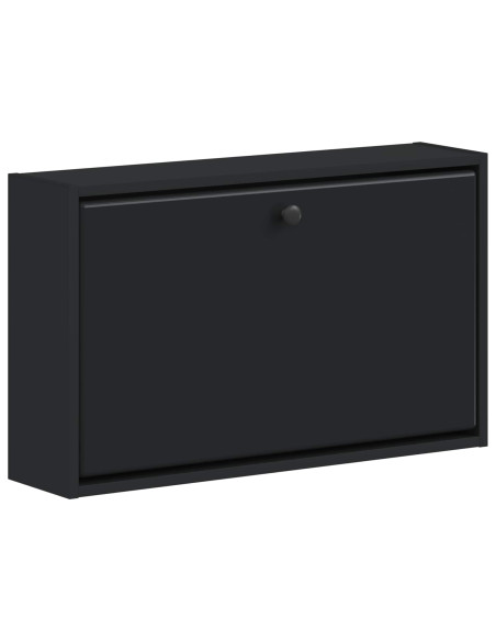 Mobiletto per Scarpe da Muro BREDA 71 x 17 x 43 cm Nero